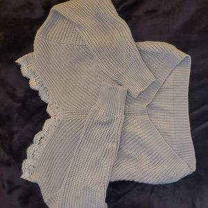 Light pink off the shoulder sweater